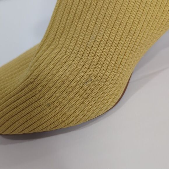 Everlane Glove Boot Gold Knit Pull On Bootie Ankle Heeled Shoes Womens Size 6.5 - Picture 10 of 15